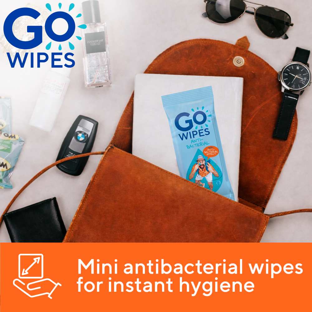 GoWipes Osvěžující vlhčené ubrousky s antibakteriálním účinkem Plastic Free 80 ks