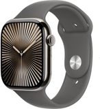 Apple Watch Series 10 Cellular 42mm Přírodní titan se skálově šedým sportovním řemínkem M/L