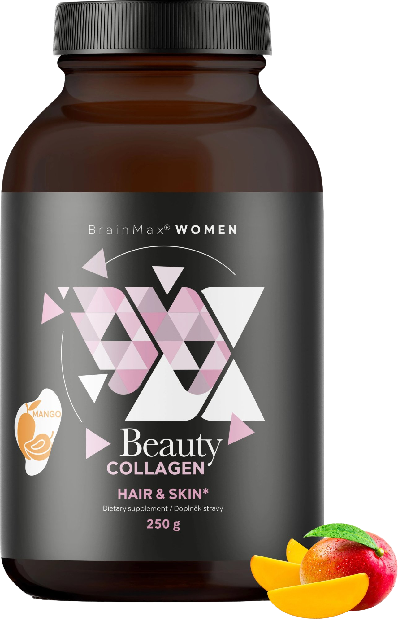 BrainMax Beauty Fish Collagen, mořský rybí kolagen Naticol® Mango 250 g