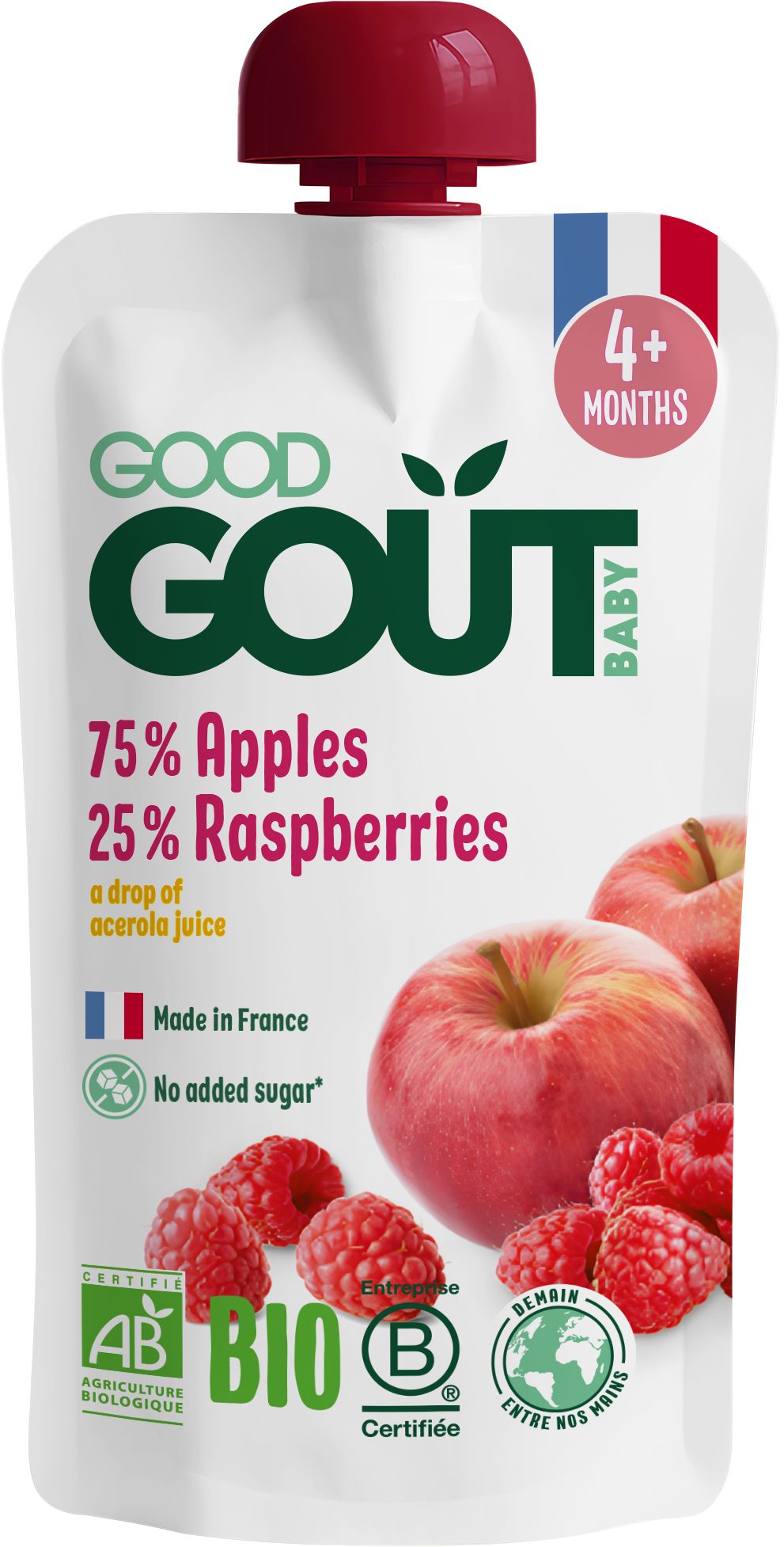 Good Goût BIO Jablko s malinou 120 g