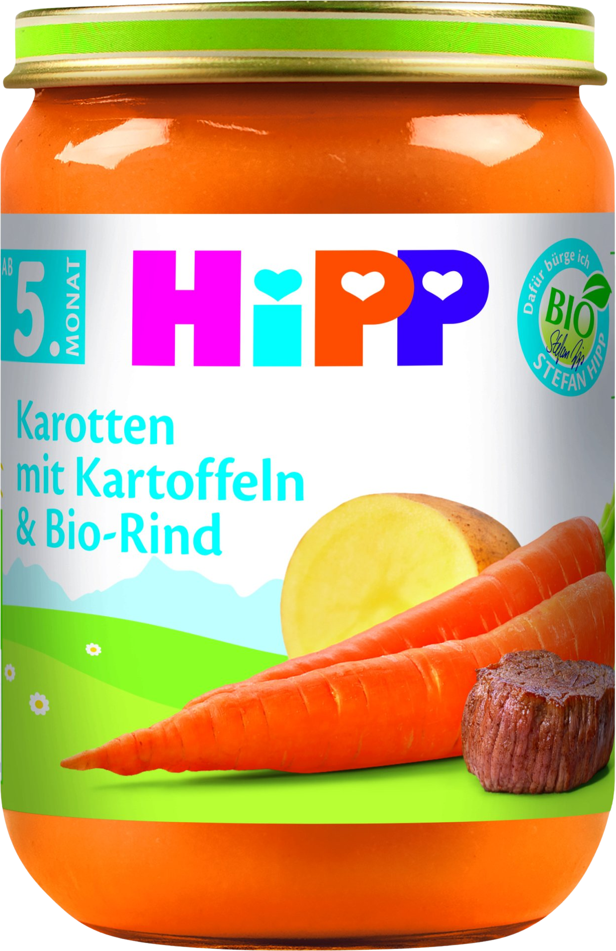 HiPP BIO Mrkev, brambory a hovězí maso 190 g