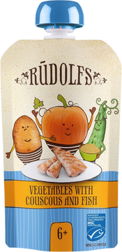 Rudolfs BIO kapsička Zelenina, kuskus, ryba 110 g