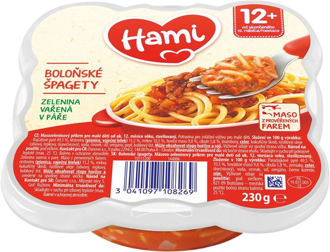 Hami masozeleninový talířek Boloňské špagety, 12+ 230 g