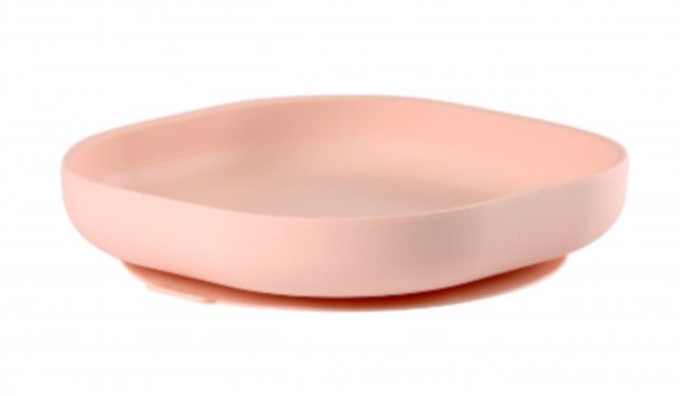 Beaba Talíř silikonový s přísavkou Pink