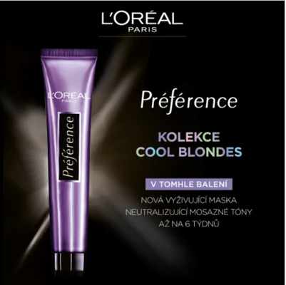 L'Oréal Paris Préférence 8.12 Alaska permanentní barva, Studená světlá blond 192 ml