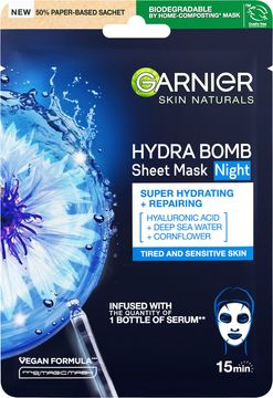 Garnier Hydratační regenerační noční textilní maska Moisture Bomb Night-time 28 g