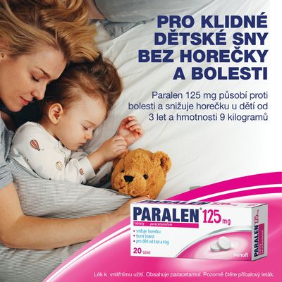 Paralen pro děti 125mg, 20 tablet