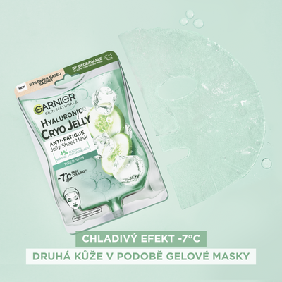 Garnier Cryo Jelly textilná pleťová maska s chladivým efektom -7 °C, 27 g