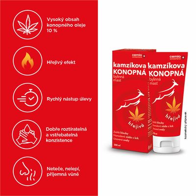 Cemio Kamzíkova konopná mast hřejivá 200 ml