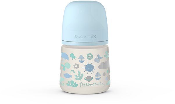 Suavinex Kojenecká láhev Memories modrá S 150 ml
