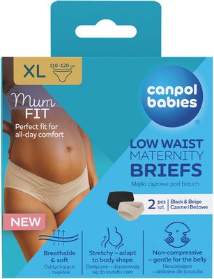 Canpol babies Těhotenské kalhotky s nízkým pasem MumFIT XL 2 ks