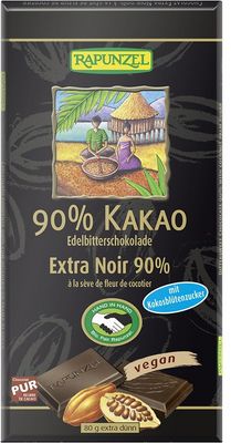 Rapunzel Bio Hořká čokoláda 90% s kokosovým cukrem 80 g