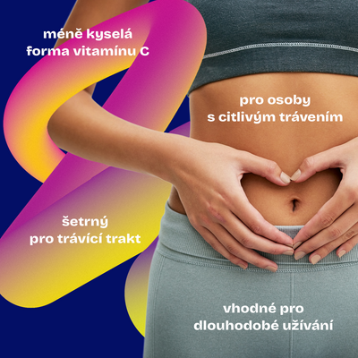Daily Šetrný vitamín C + vápník 180 kapslí