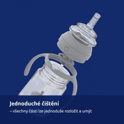 LOVI První hrneček se slámkou a závažím 150ml zelený