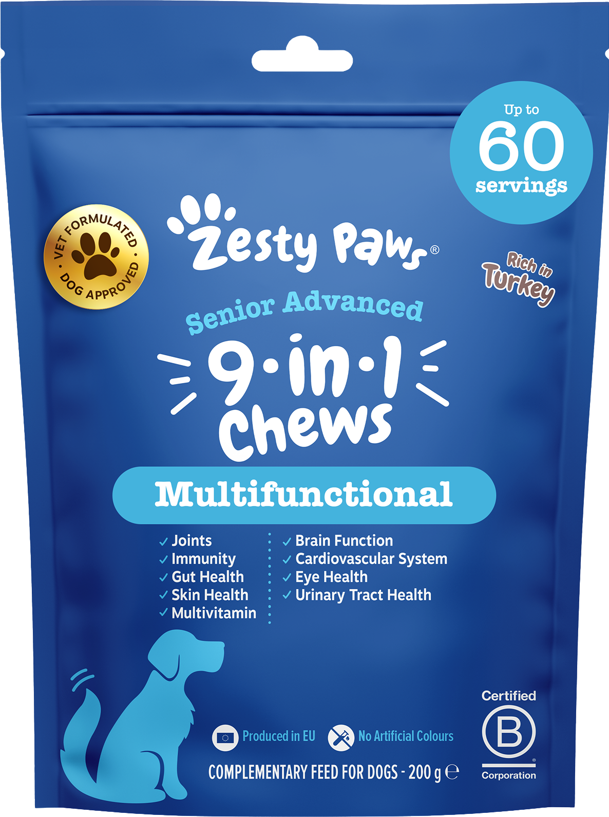 Zesty Paws Senior Advanced 9-in-1 Chews 60 tablet