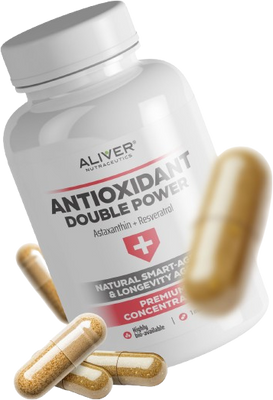 Aliver Antioxidant Astaxanthin + Resveratrol 60 kapslí