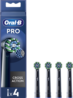 Oral-B Pro Cross Action Black Kartáčkové hlavy 4 ks