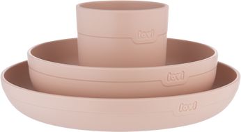 LOVI Sada nádobí s hrnečkem Nude 3 ks