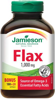 Flax Omega-3 1000 mg lněný olej 200 kapslí