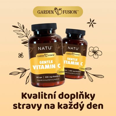 Natu Garden Fusion. Vitamin C 500 mg pro imunitu 90 kapslí