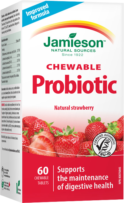 Jamieson Probiotic jahoda žvýkací tablety 60 ks