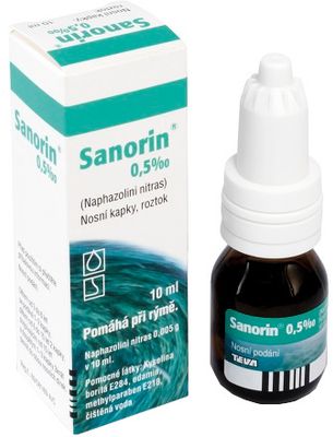 Sanorin 0.5 PM nosní kapky, roztok 10 ml