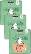 Moomin baby 3 Midi 5–8 kg, měsíční balení eko plen 144 ks