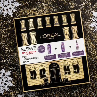 L'Oréal Paris Elseve Hyaluron Plump Vánoční balíček 2023 - šampon + kondicionér + sérum