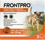 FRONTPRO Antiparazitární žvýkací tablety pro psy (4-10 kg) 3 tablety