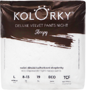 Kolorky DELUXE VELVET PANTS NIGHT Sleepy vel. L (8-13 kg) 19 ks