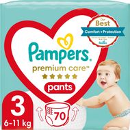 Pampers Premium Care Pants Plenkové kalhotky vel. 3, 6-11 kg, 70 ks