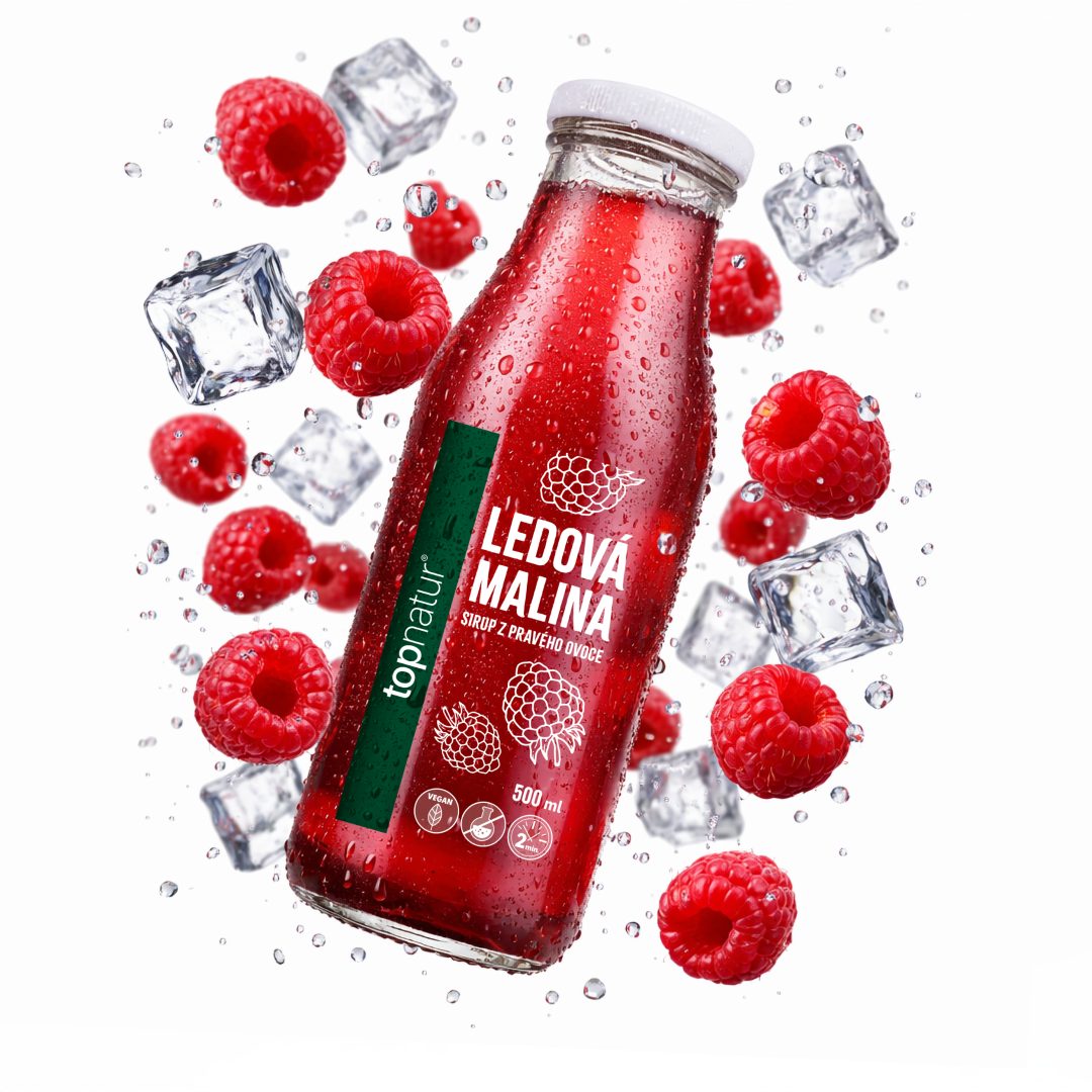 Topnatur Ledová malina - sirup z pravého ovoce 500 ml