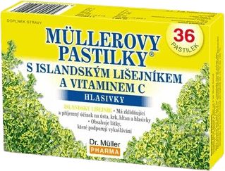 Dr. Müller Pharma Müller pasztilla izlandi zuzmóval és C-vitaminnal cukor nélkül 36 pasztilla