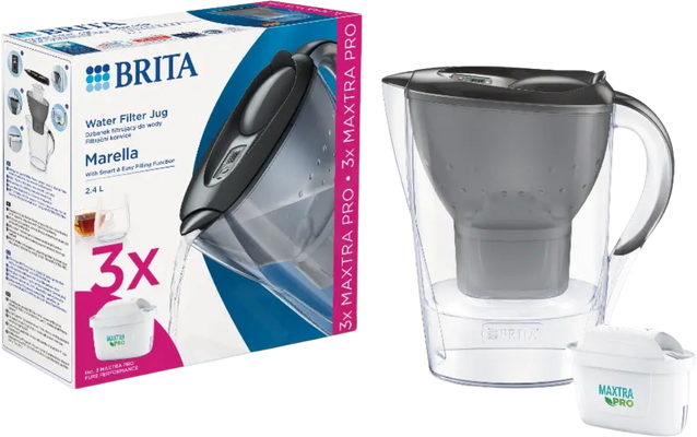 Brita Marella Cool Memo, 3x filtr MX PRO, Filtrační konvice,grafitová 2.4 l