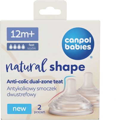 Canpol babies Savička k lahvi Natural Shape 12m+, 2 ks