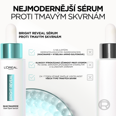 L'Oréal Paris Bright Reveal Sérum proti tmavým skvrnám s niacinamidem 30 ml