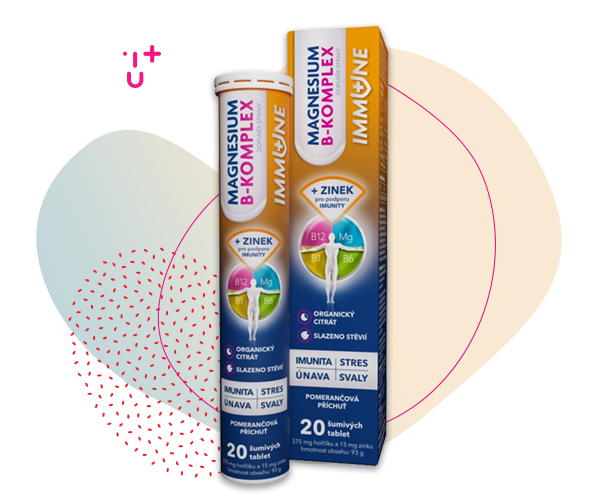 Magnesium B-komplex IMMUNE 20 šumivých tablet