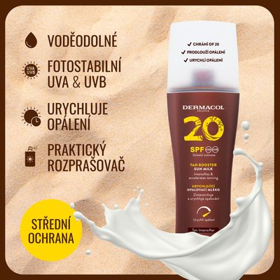 Dermacol Mléko urychlující opálení Sun SPF20, 200 ml