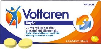 Voltaren Rapid 25 mg měkké tobolky proti bolesti 20 ks