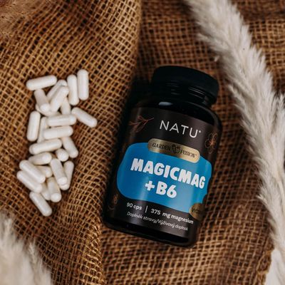 Natu Garden Fusion, Hořčík bisglycinát (magnesium) + vitamin B6 90 kapslí 90 kapslí