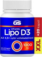 GS Vitamin Lipo D3, 1000 IU, XXL 80 kapslí