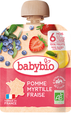 Babybio Kapsička jablko borůvky jahody 90 g