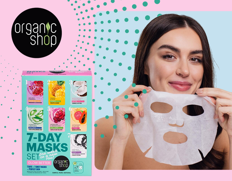 Organic Shop 7-Day masks set Glow Better 7 ks
