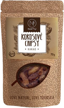 Natu Kokosové chipsy kakao BIO 70 g
