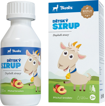 Bioalis Kozí colostrum + Betaglukany Dětský sirup 120 ml