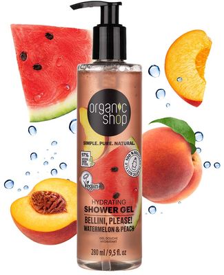 Organic Shop Hydratační sprchový gel Bellini, please! - Vodní meloun a broskev 280 ml
