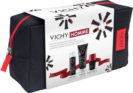 Vichy Homme Vánoční balíček speciálně navržen pro mužskou pleť 3 ks