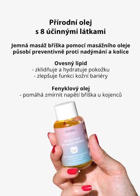 Venira dětský olej na masáž bříška 50 ml