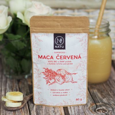 Natu Maca červená BIO prášek 80 g