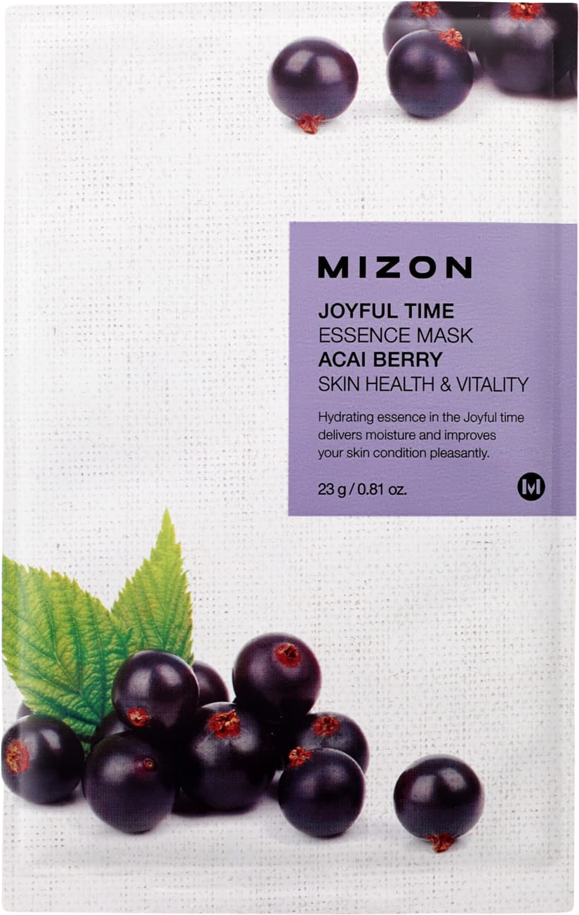 Mizon Joyful Time Acai Berry Plátýnková maska pro rozjasnění a vitalitu pleti 23 g
